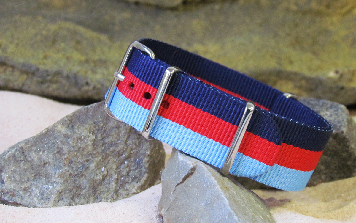 Blue fashion red nato strap